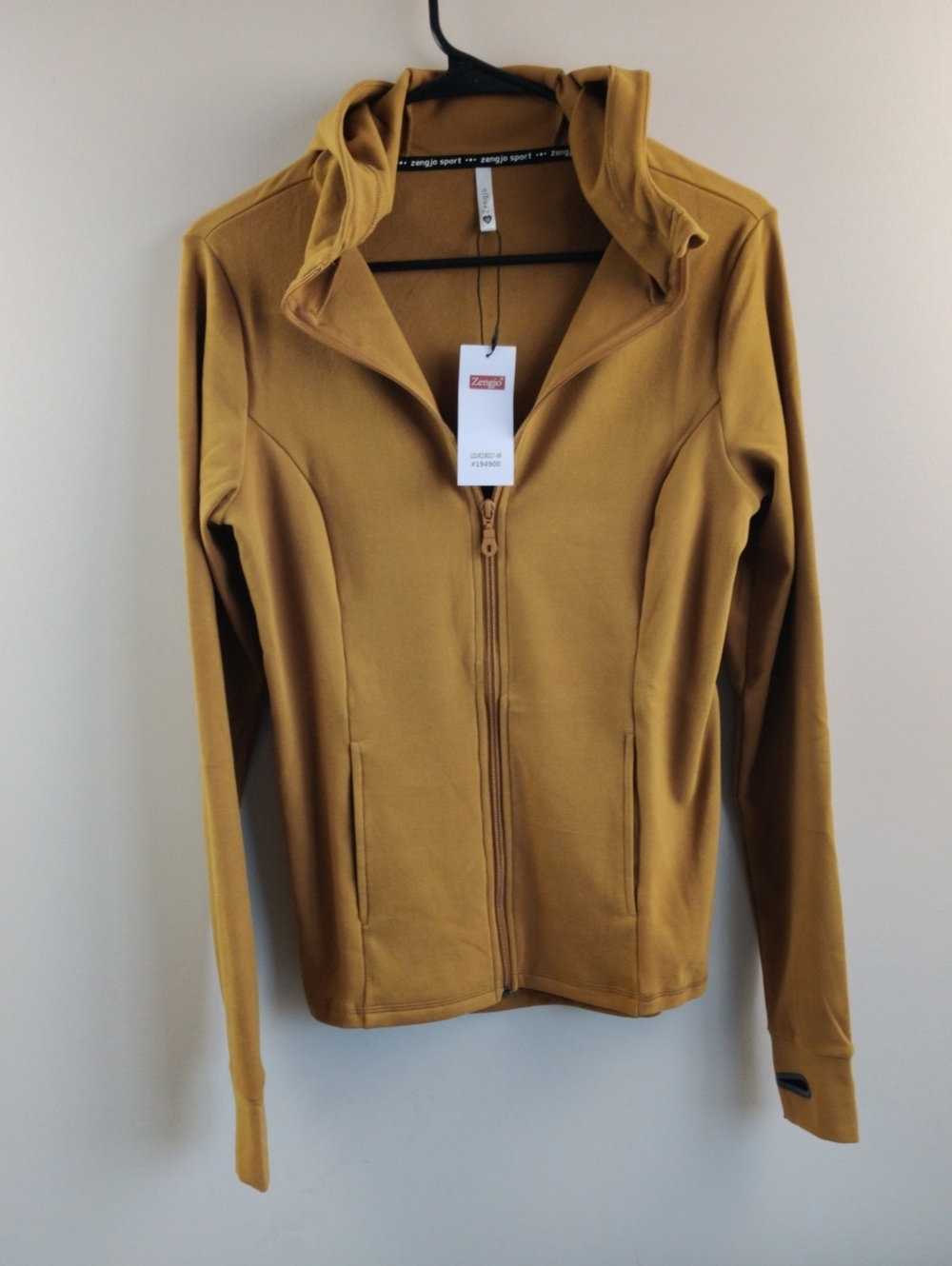 Women’s Mustard Yellow Hooded Zip Up Jacket